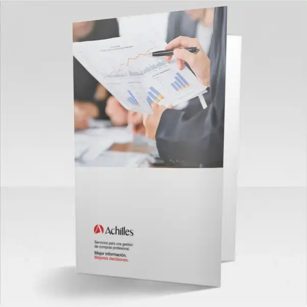 Folder corporativo personalizado con bolsillos interiores – Imprenta P&M